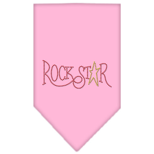 Rock Star Rhinestone Bandana Light Pink Large